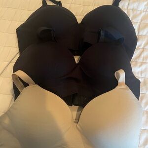 Shapermint Seamless Bras - 2 Black, and Cream